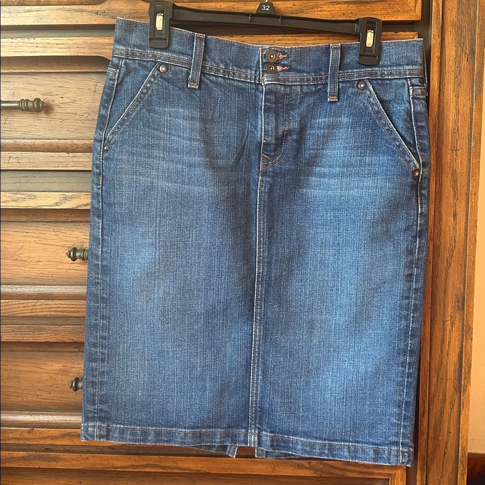 Old Navy Blue Denim A-Line Skirt